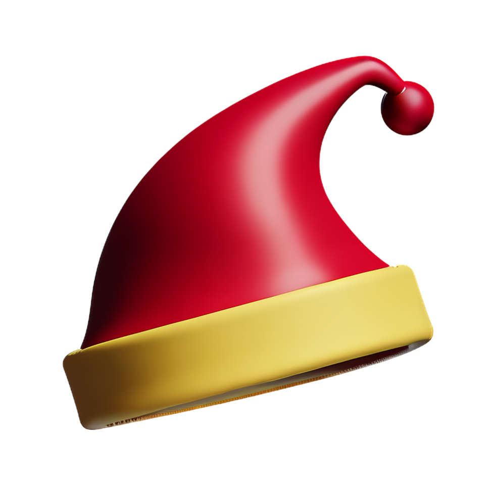 santa hat 3d rendering icon illustration png