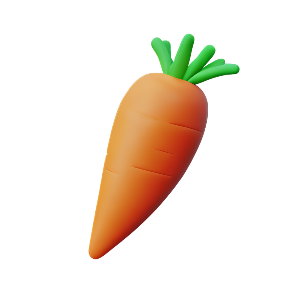 carrot 3d rendering icon illustration png
