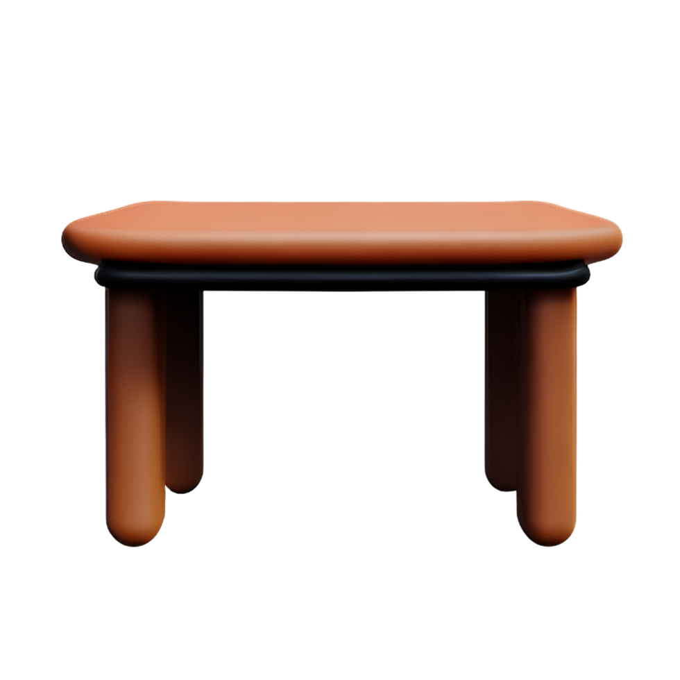 desk 3d rendering icon illustration png