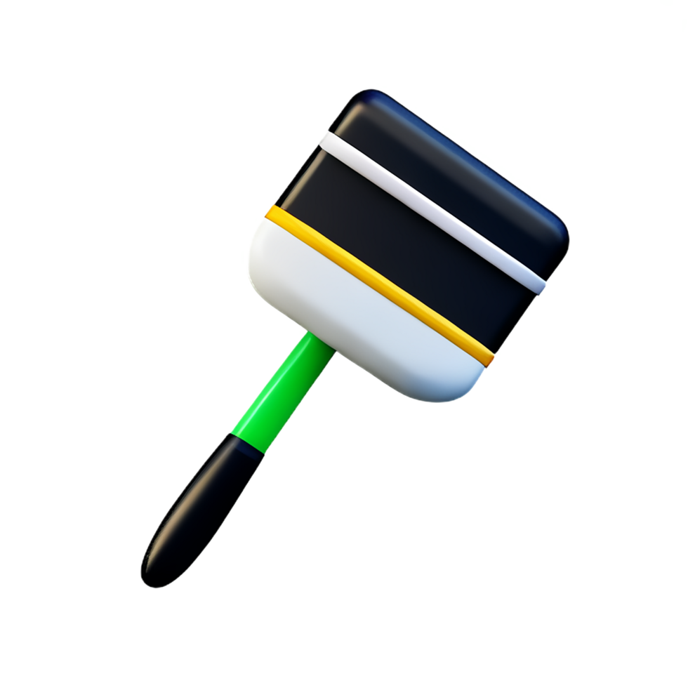 paint brush 3d rendering icon illustration png