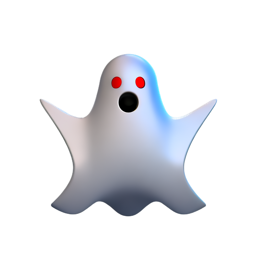 ghost 3d rendering icon illustration png