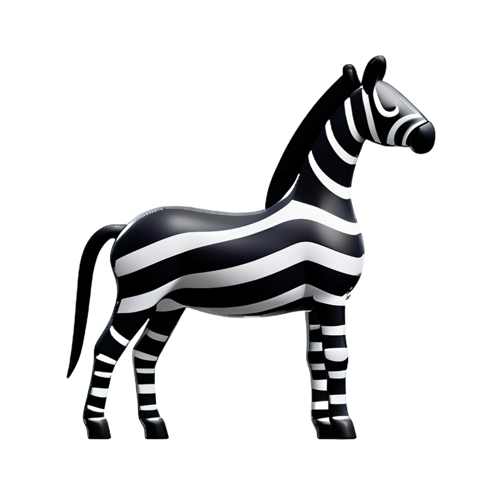 zebra 3d rendering icon illustration png
