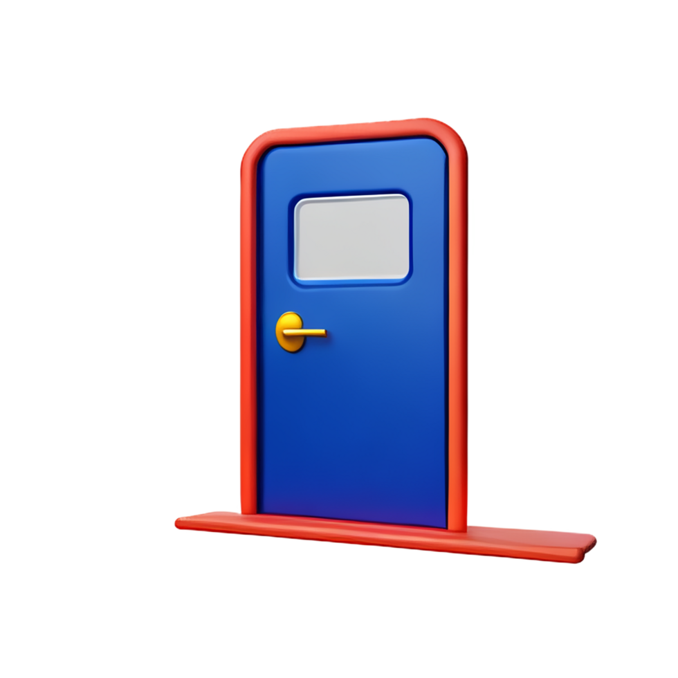 porta 3d Renderização ícone ilustração png