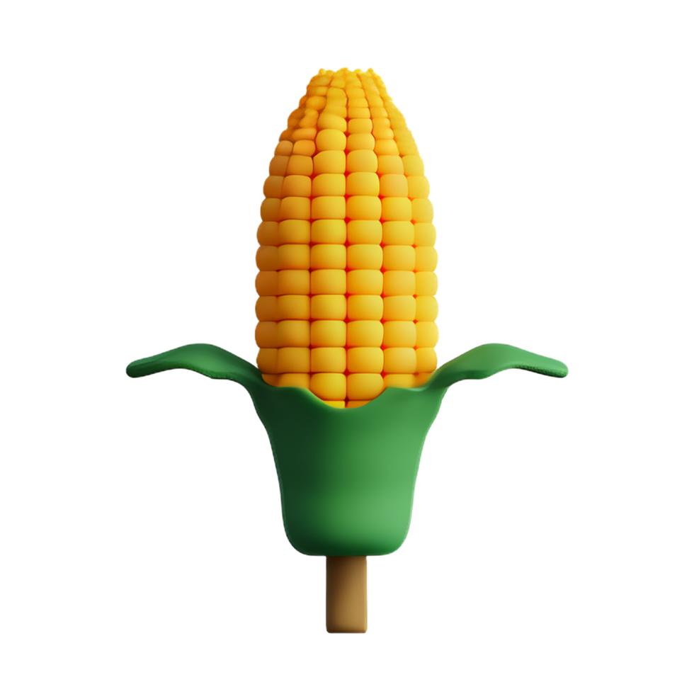 corn 3d rendering icon illustration png