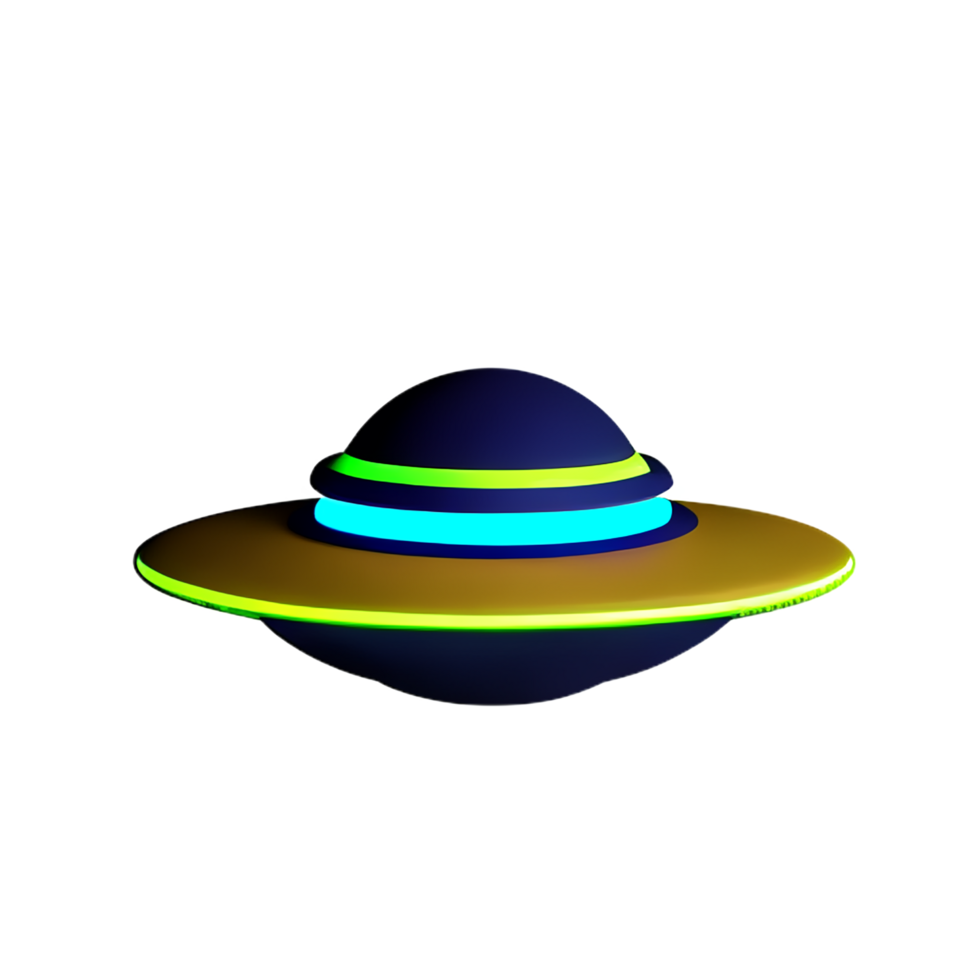 ufo 3d rendering icon illustration png