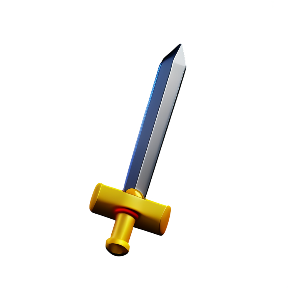 sword 3d rendering icon illustration png