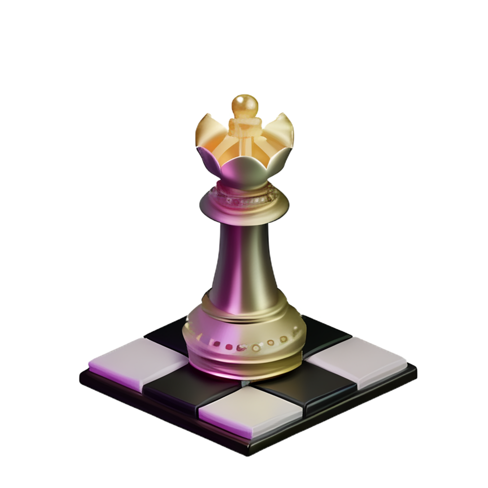 chess 3d rendering icon illustration png