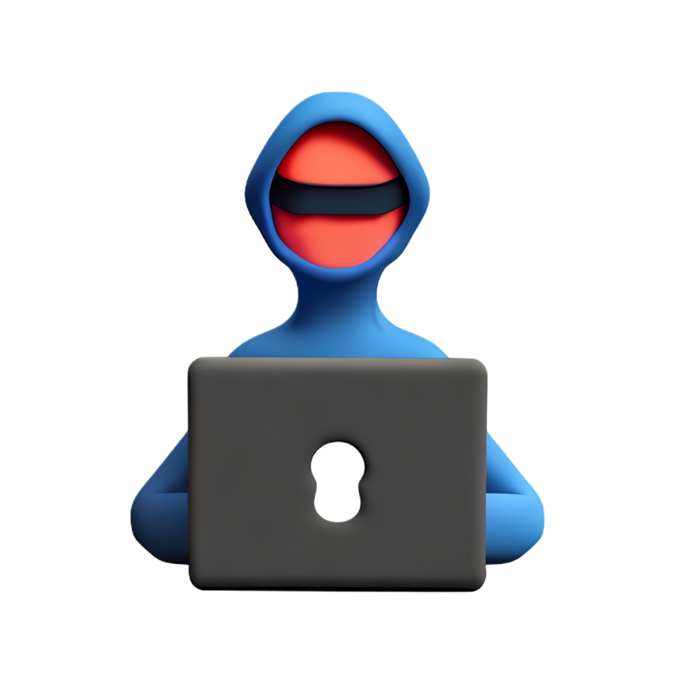 hacker 3d rendering icon illustration png
