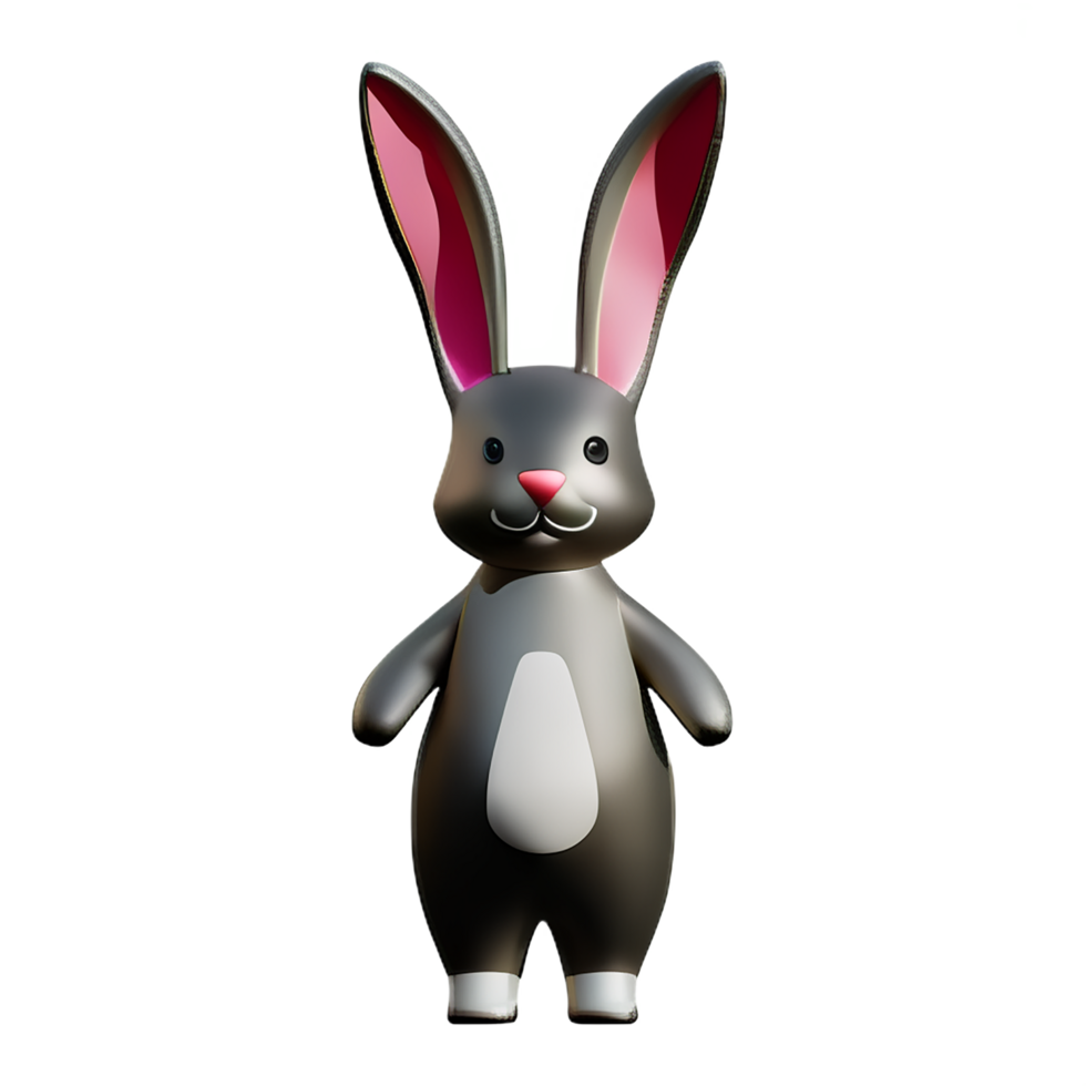 bunny 3d rendering icon illustration png