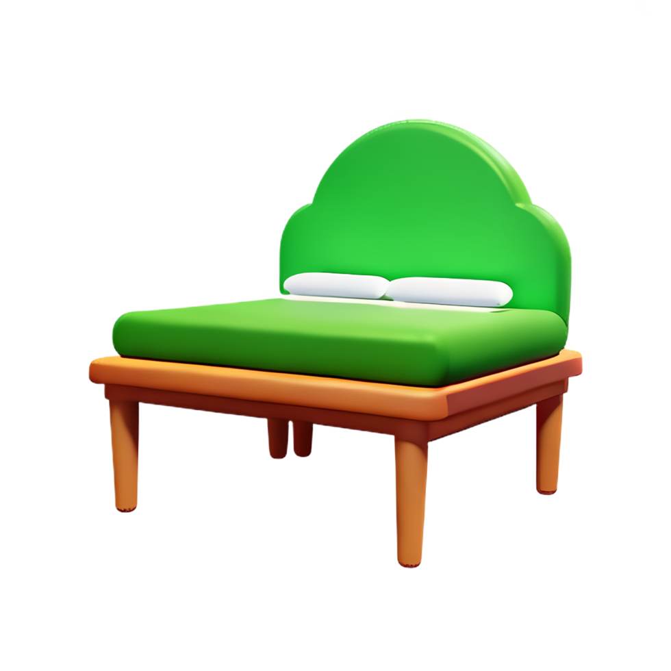 bed 3d rendering icon illustration png