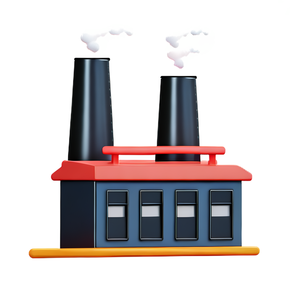 Fabrik 3d Rendern Symbol Illustration png