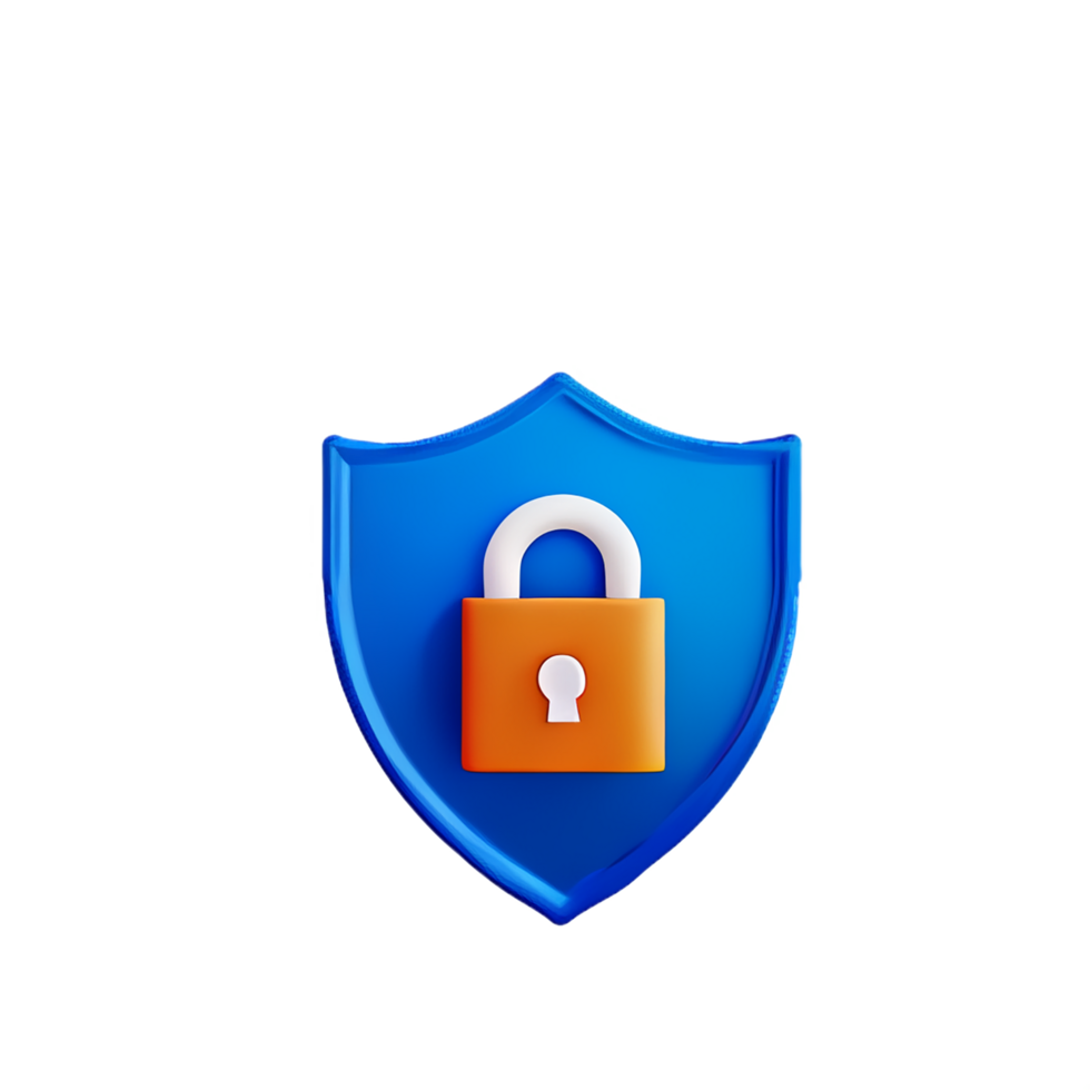 security 3d rendering icon illustration png