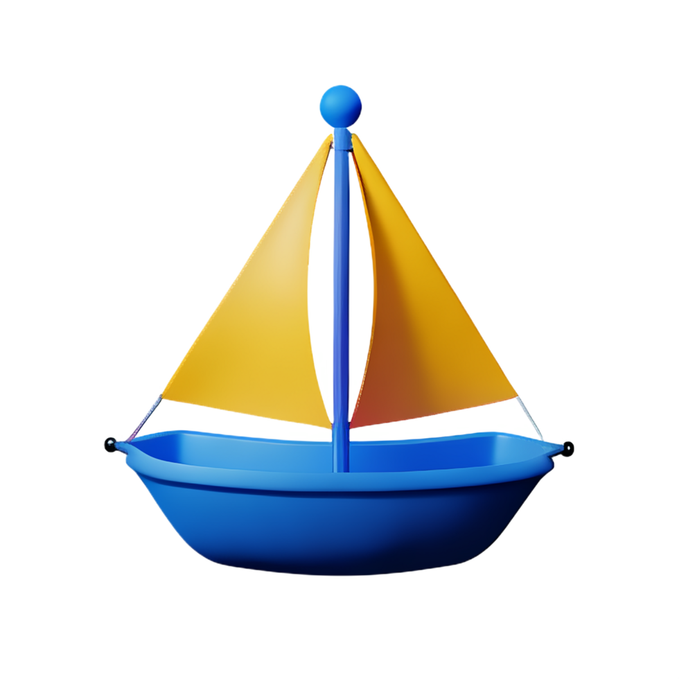 boat 3d rendering icon illustration png