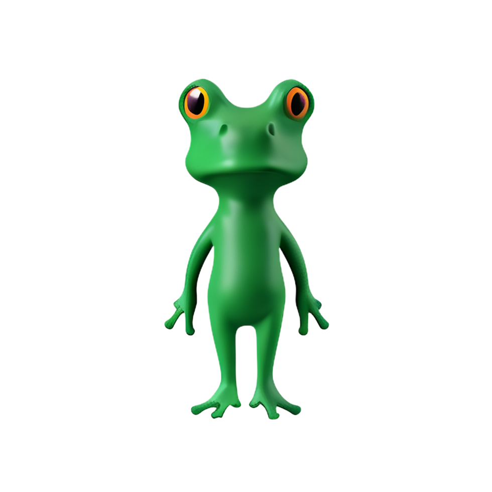 frog 3d rendering icon illustration png