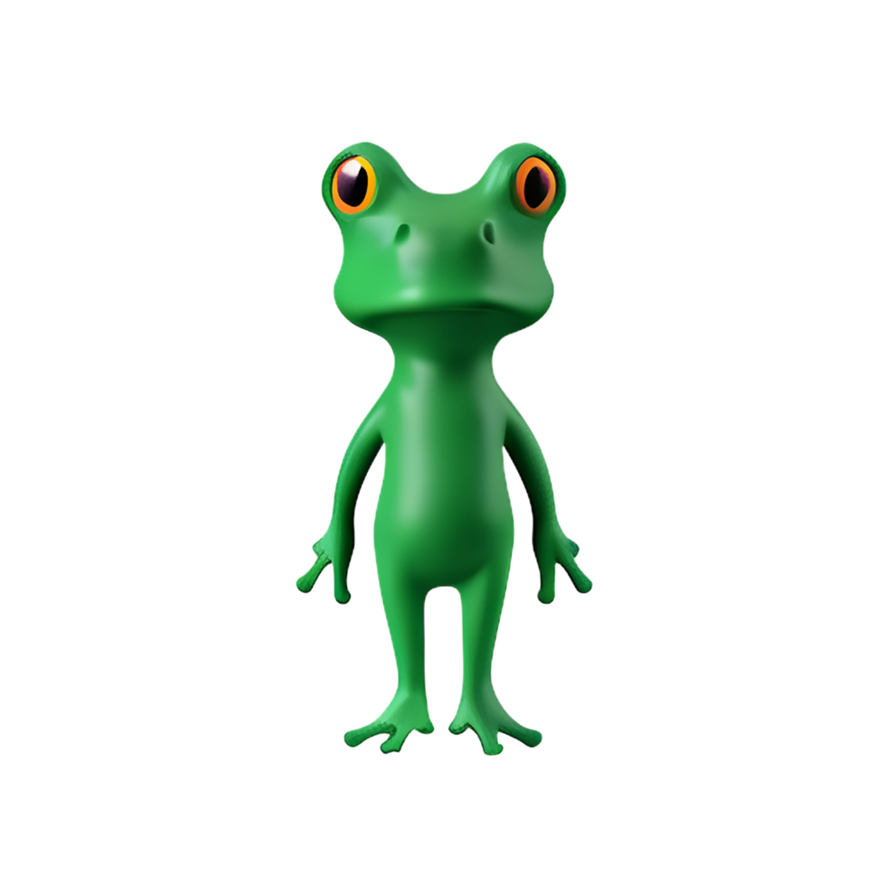 Frosch 3d Rendern Symbol Illustration png