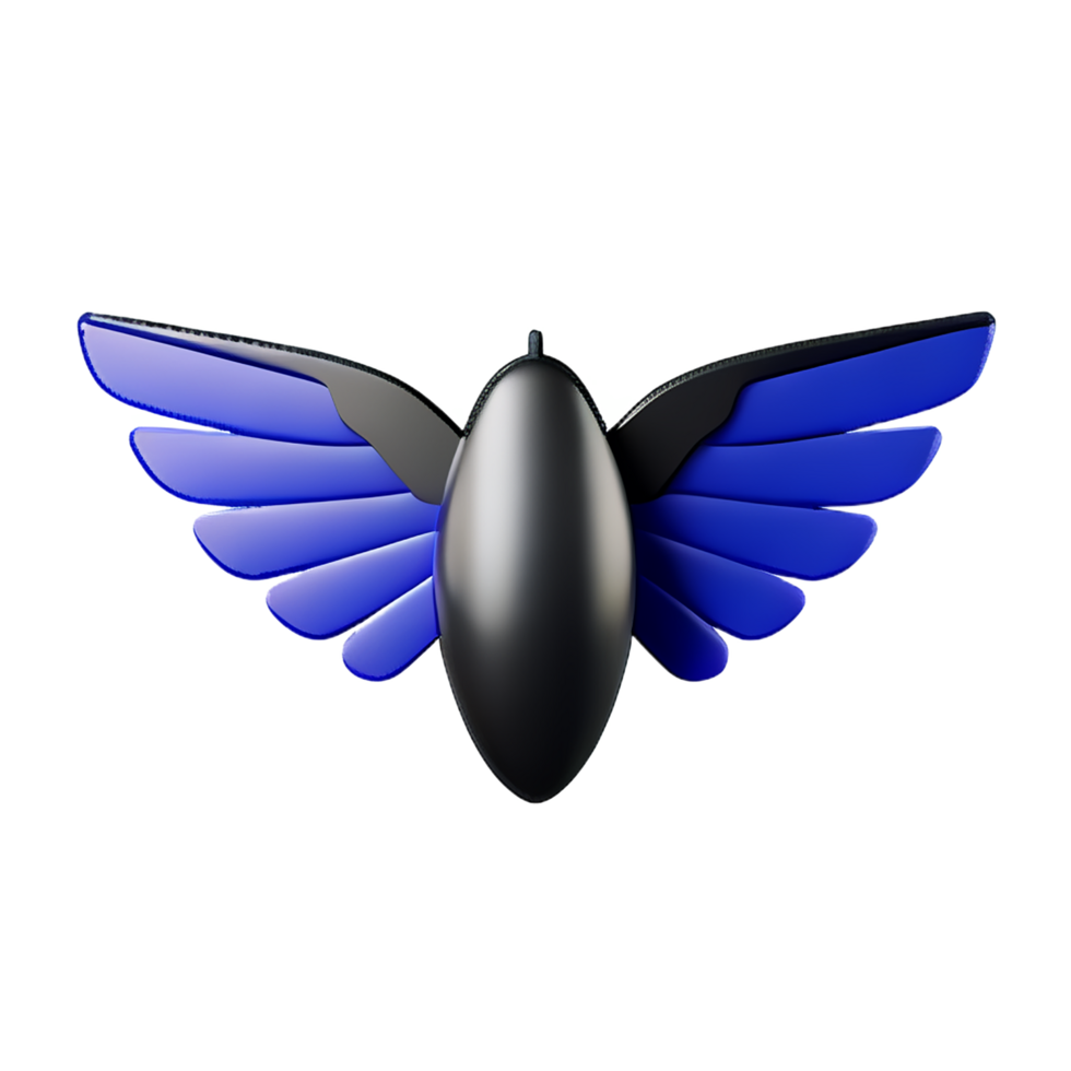 wings 3d rendering icon illustration png