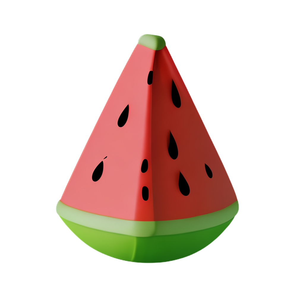 watermelon 3d rendering icon illustration png