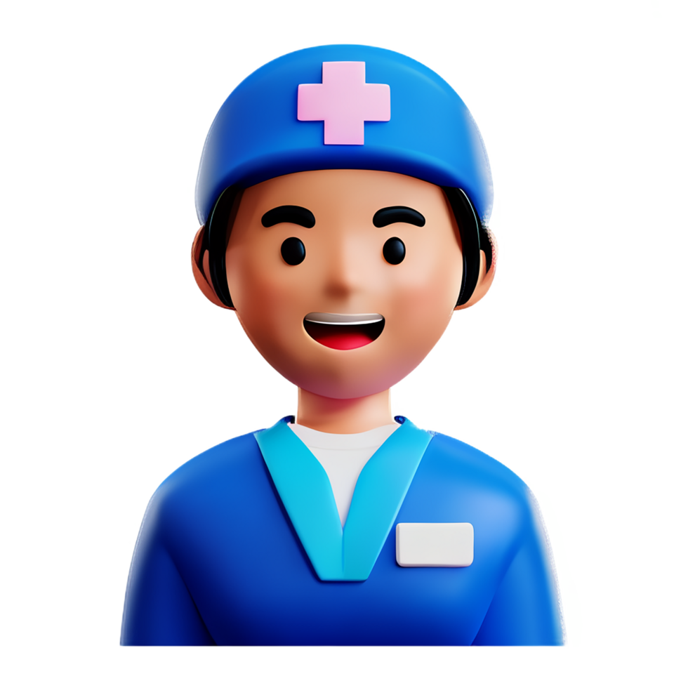 nurse 3d rendering icon illustration png