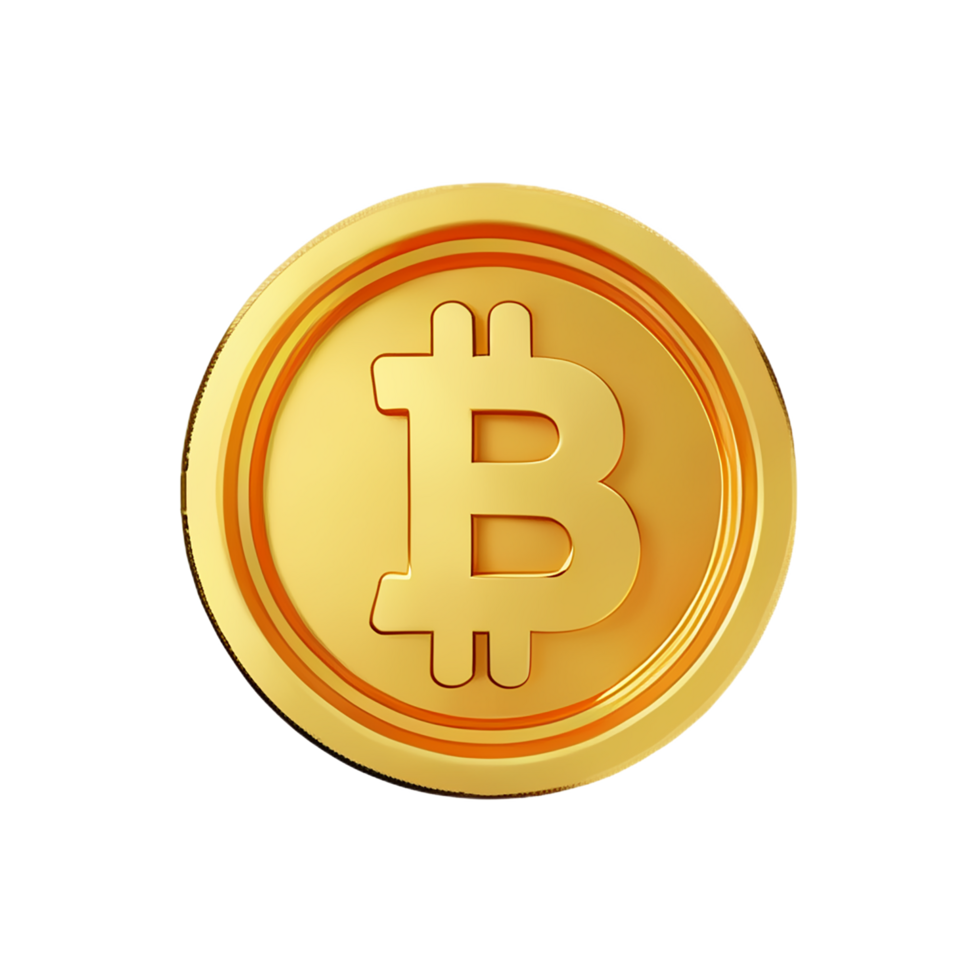 bitcoin 3d rendering icon illustration png