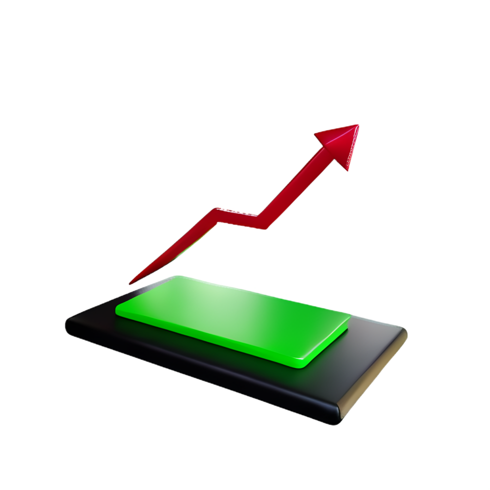 graph 3d rendering icon illustration png