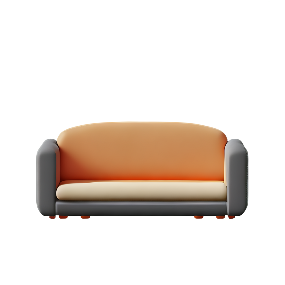 sofa 3d rendering icon illustration png