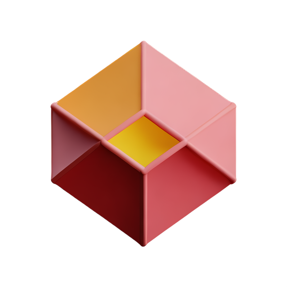 geometric 3d rendering icon illustration png