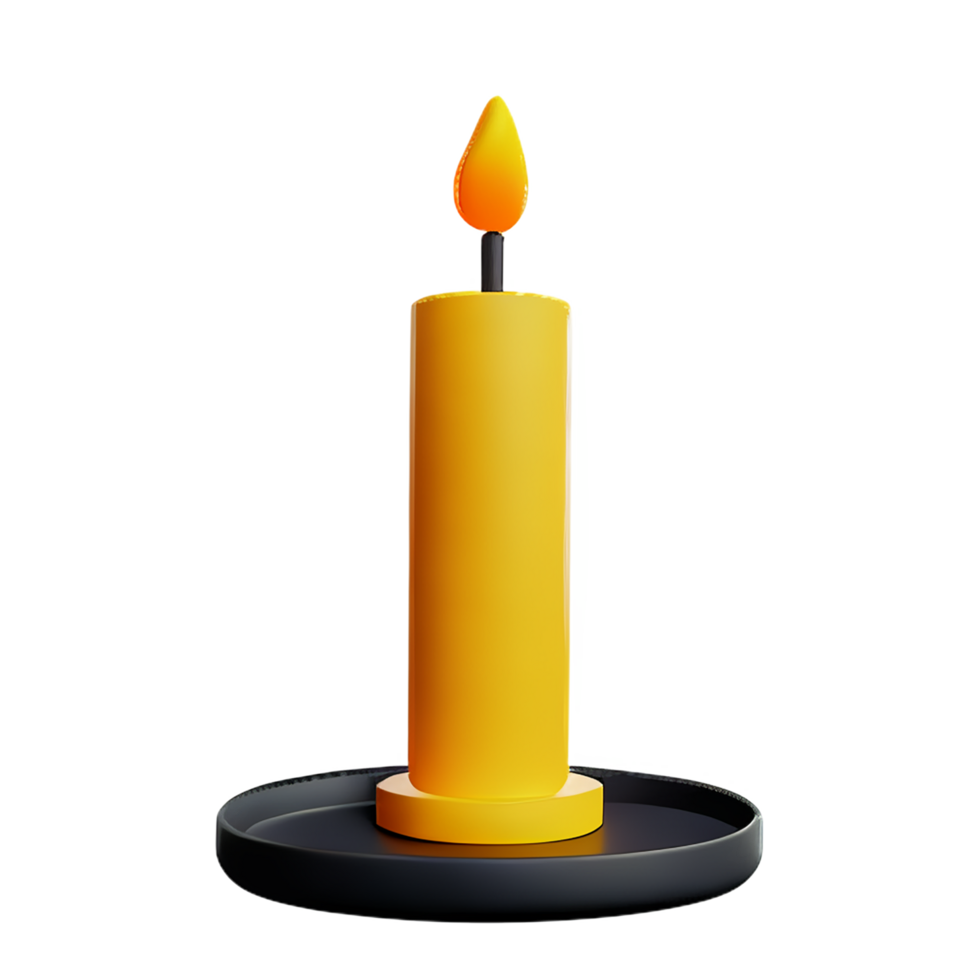 candle 3d rendering icon illustration png