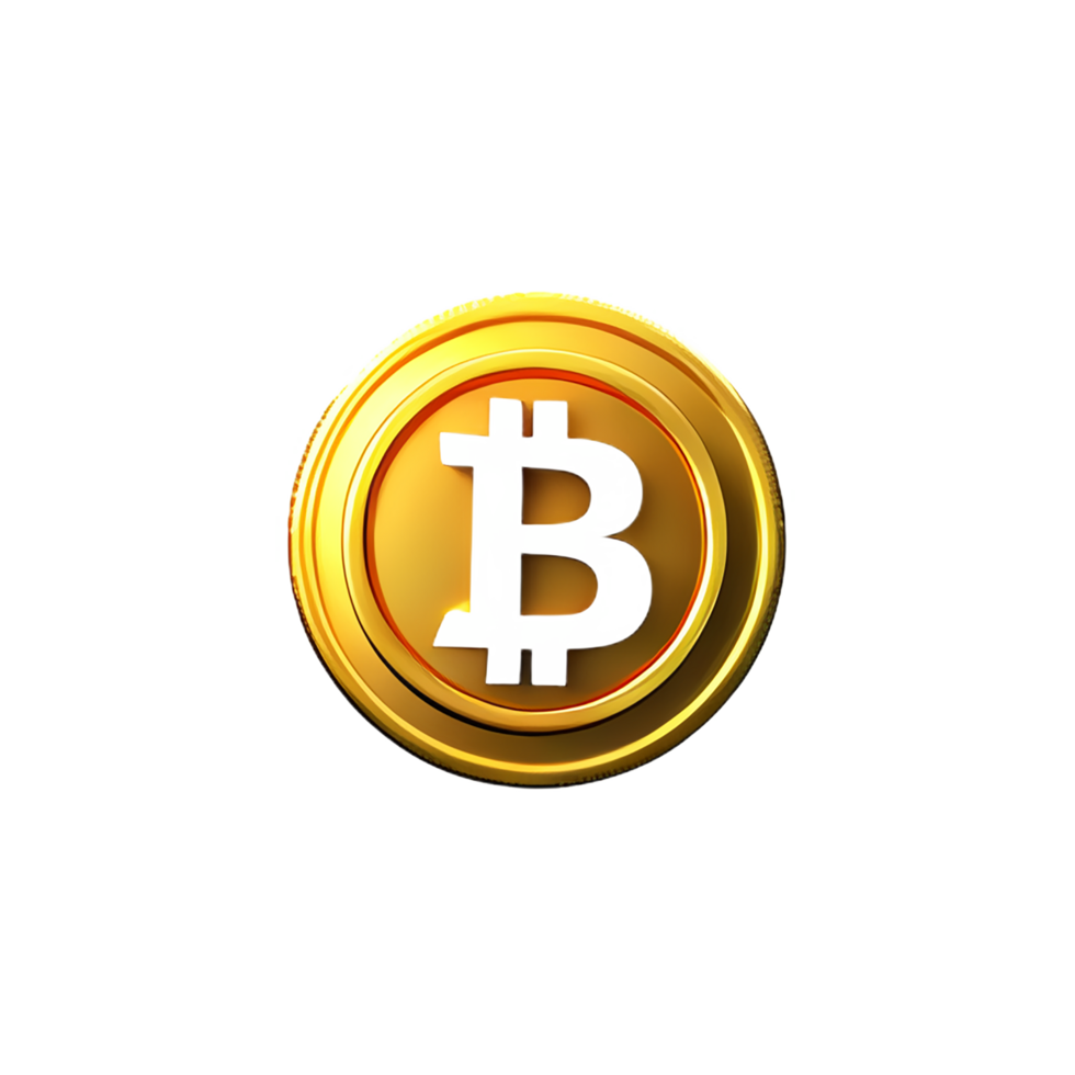 bitcoin 3d rendering icon illustration png