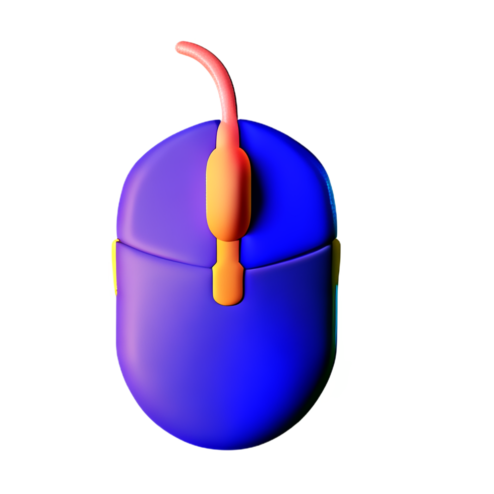 mouse 3d rendering icon illustration png