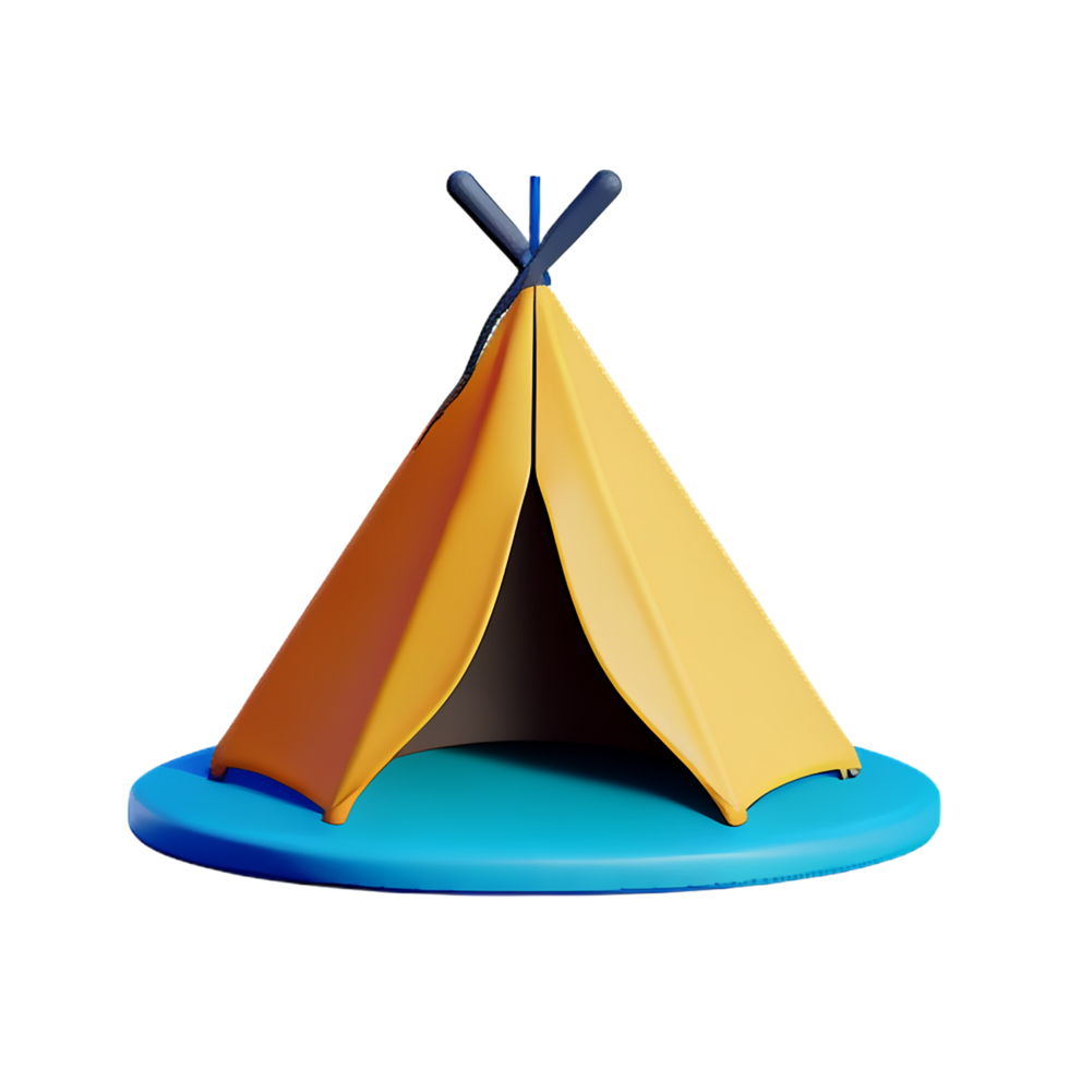 camping 3d renderen icoon illustratie png