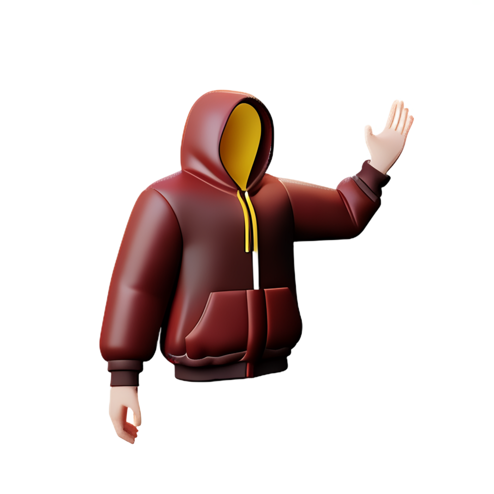 hoodie 3d rendering icon illustration png