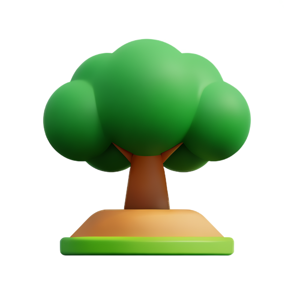 bush 3d rendering icon illustration png