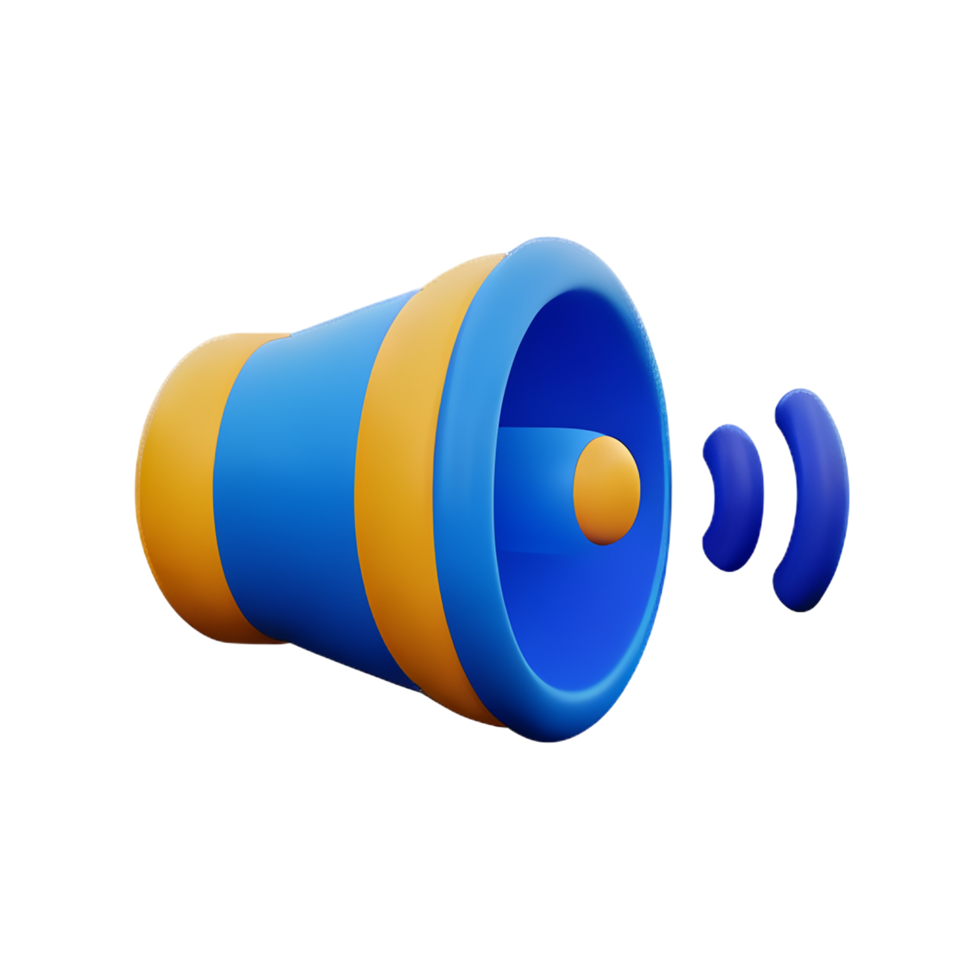 speaker 3d rendering icon illustration png