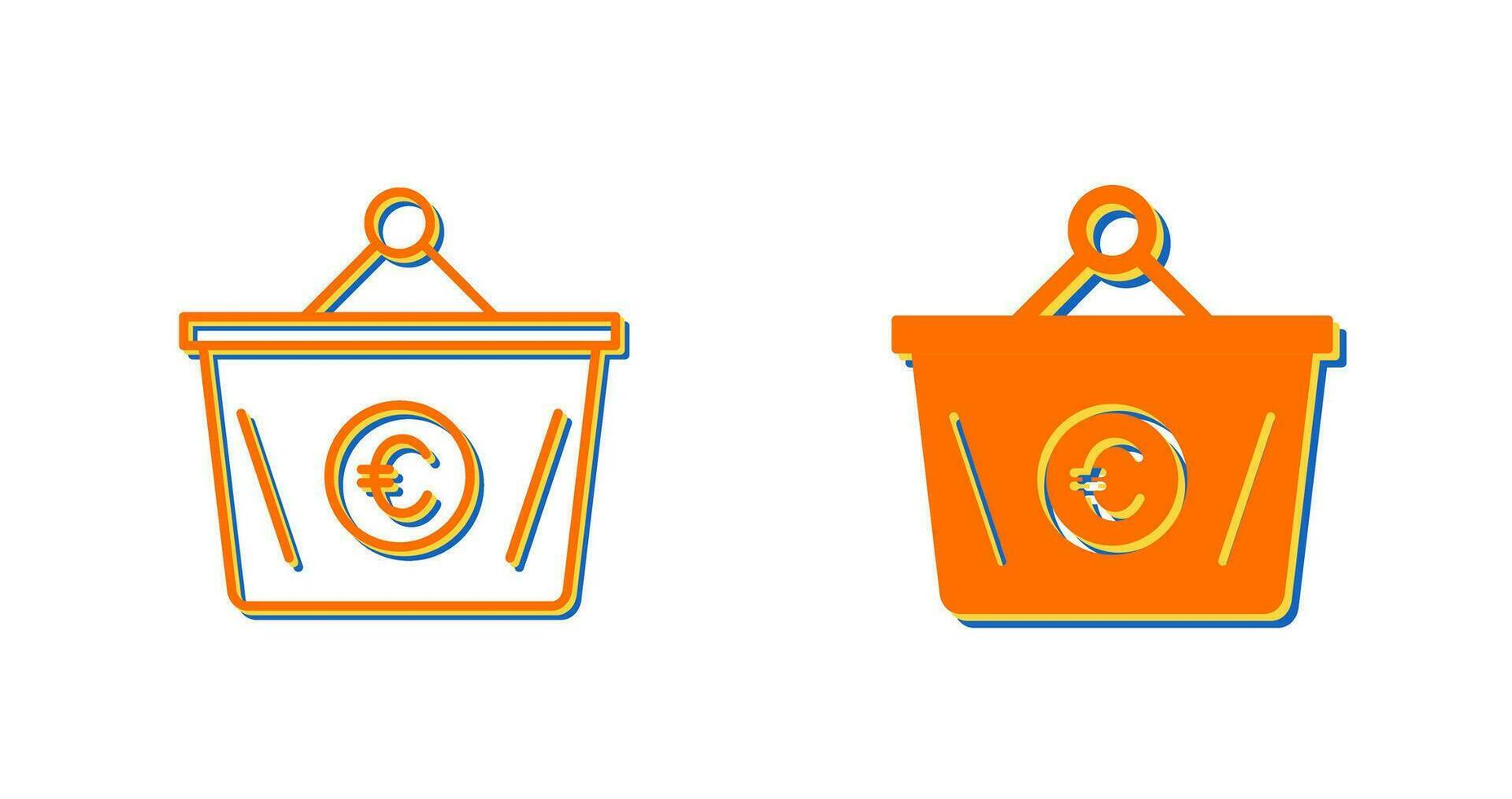 Euro Basket Vector Icon