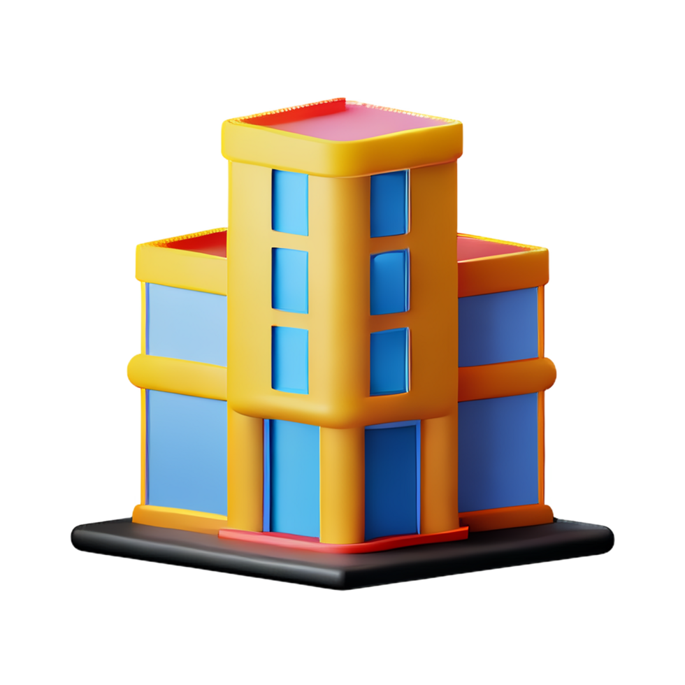 hotel 3d rendering icon illustration png