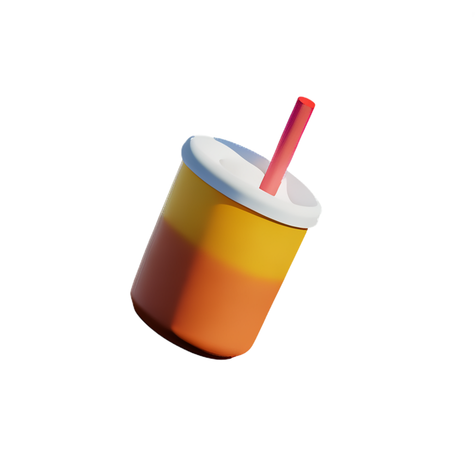 bubble tea 3d rendering icon illustration png