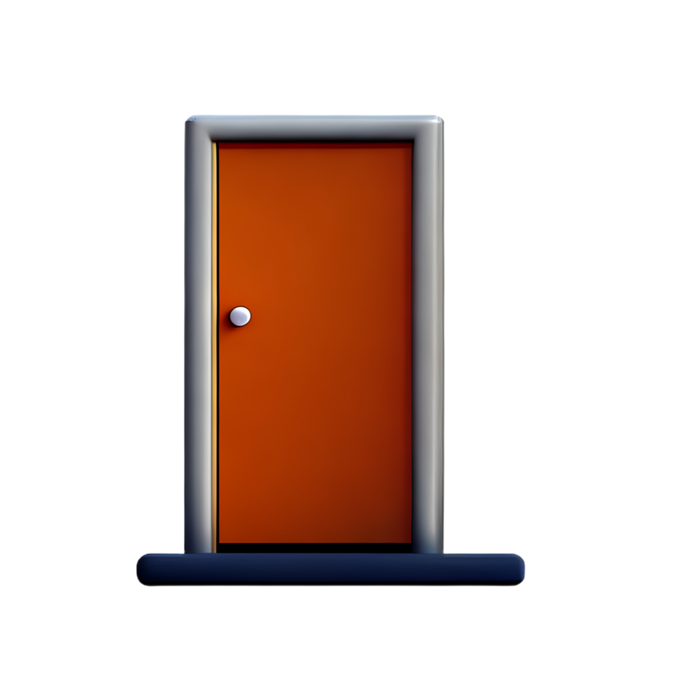 door 3d rendering icon illustration png