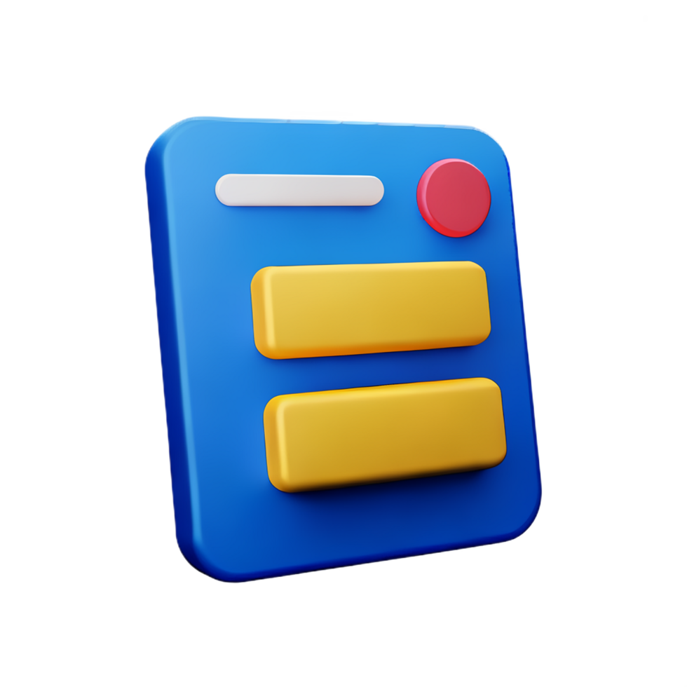 sticky notes 3d rendering icon illustration png