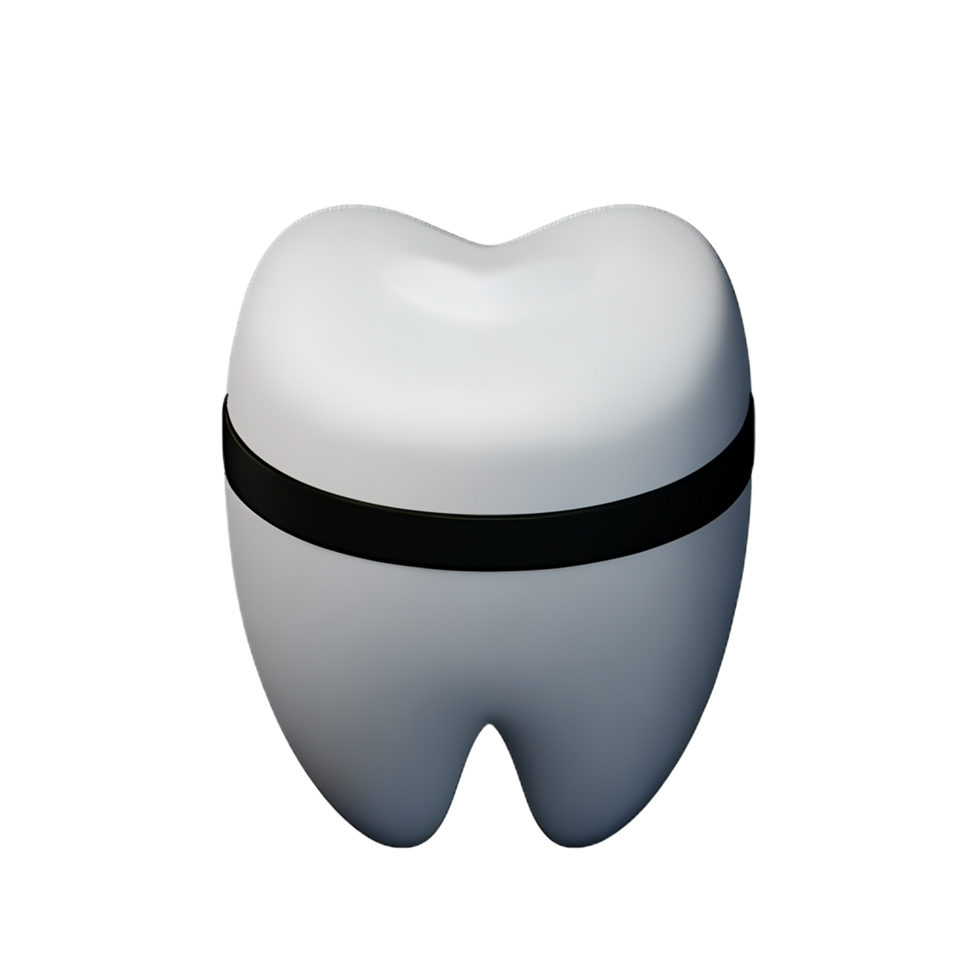 teeth 3d rendering icon illustration png