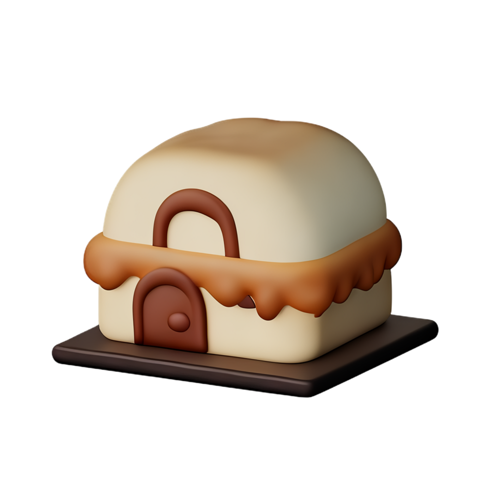 panadería 3d representación icono ilustración png