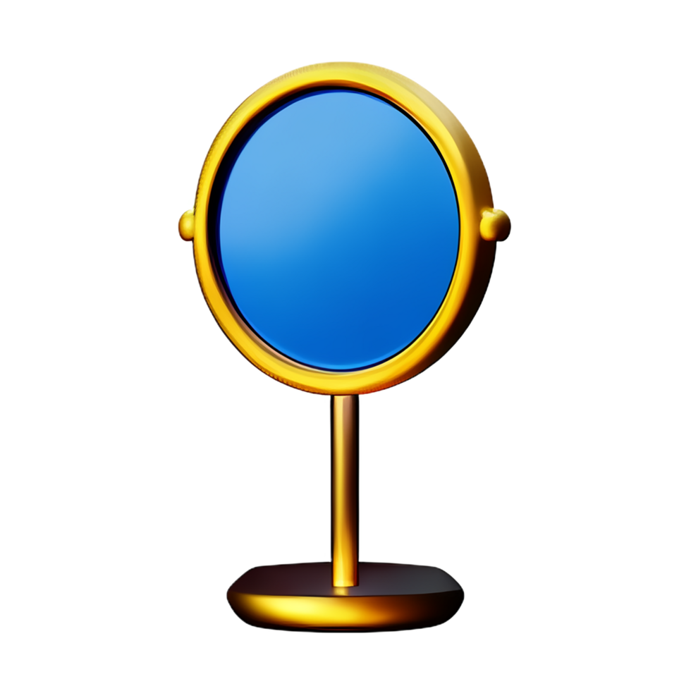 mirror 3d rendering icon illustration png