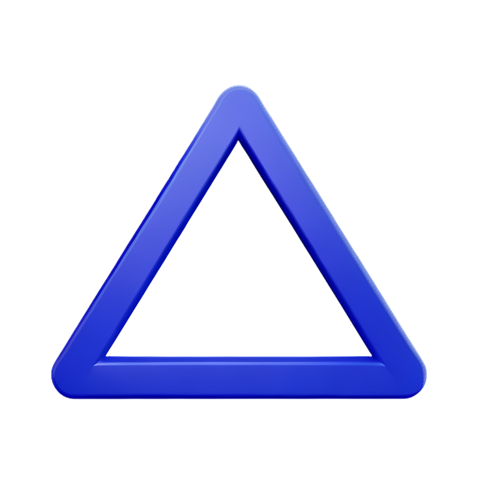 triangle 3d rendering icon illustration png
