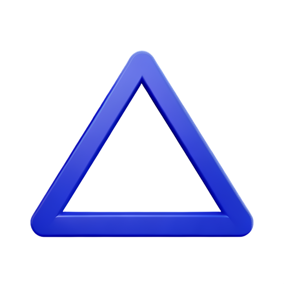 Triangle 3d le rendu icône illustration png