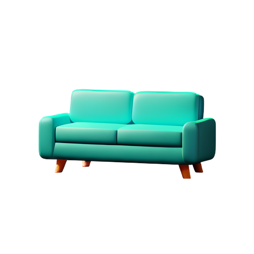 sofa 3d rendering icon illustration png