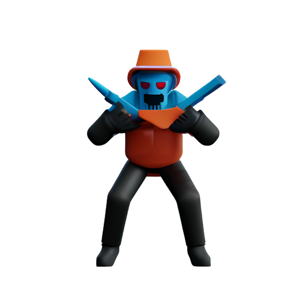 horror 3d rendering icon illustration png