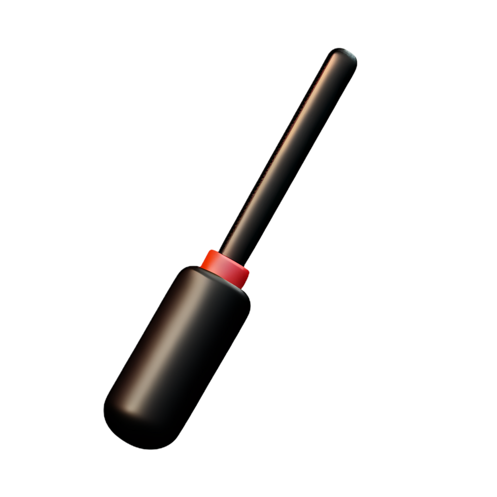 noir brosse 3d le rendu icône illustration png