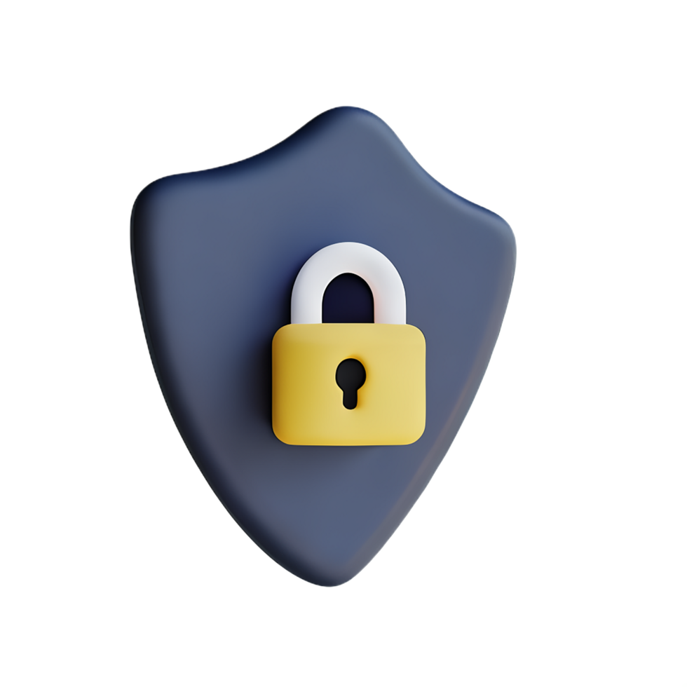 security 3d rendering icon illustration png