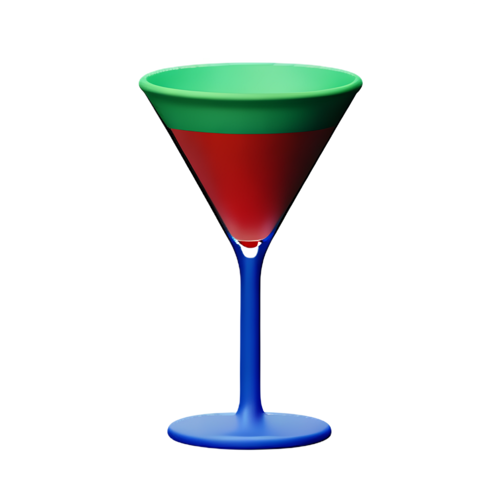 cocktail 3d rendering icon illustration png