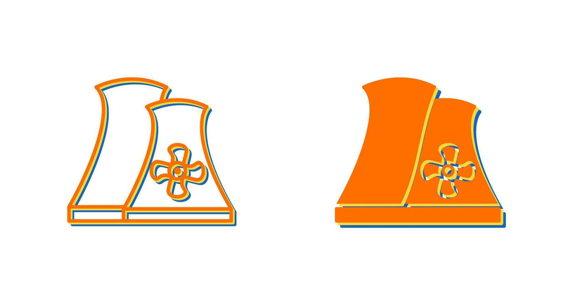Nuclear Plant Vector Icon