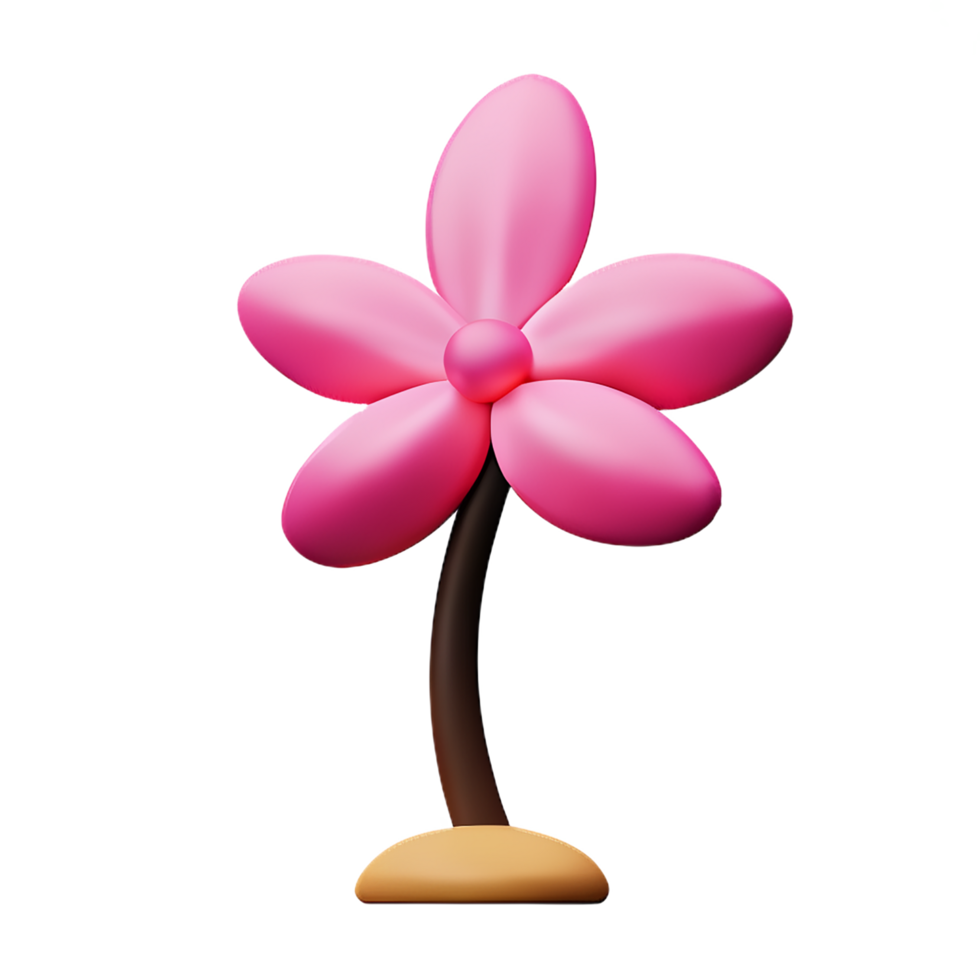sakura 3d rendering icon illustration png